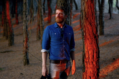 Arno in a casual leftward focused stance in a Slovenian forest